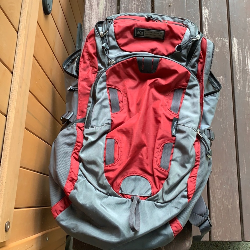 REI Red and Gray Daypack Backpack
